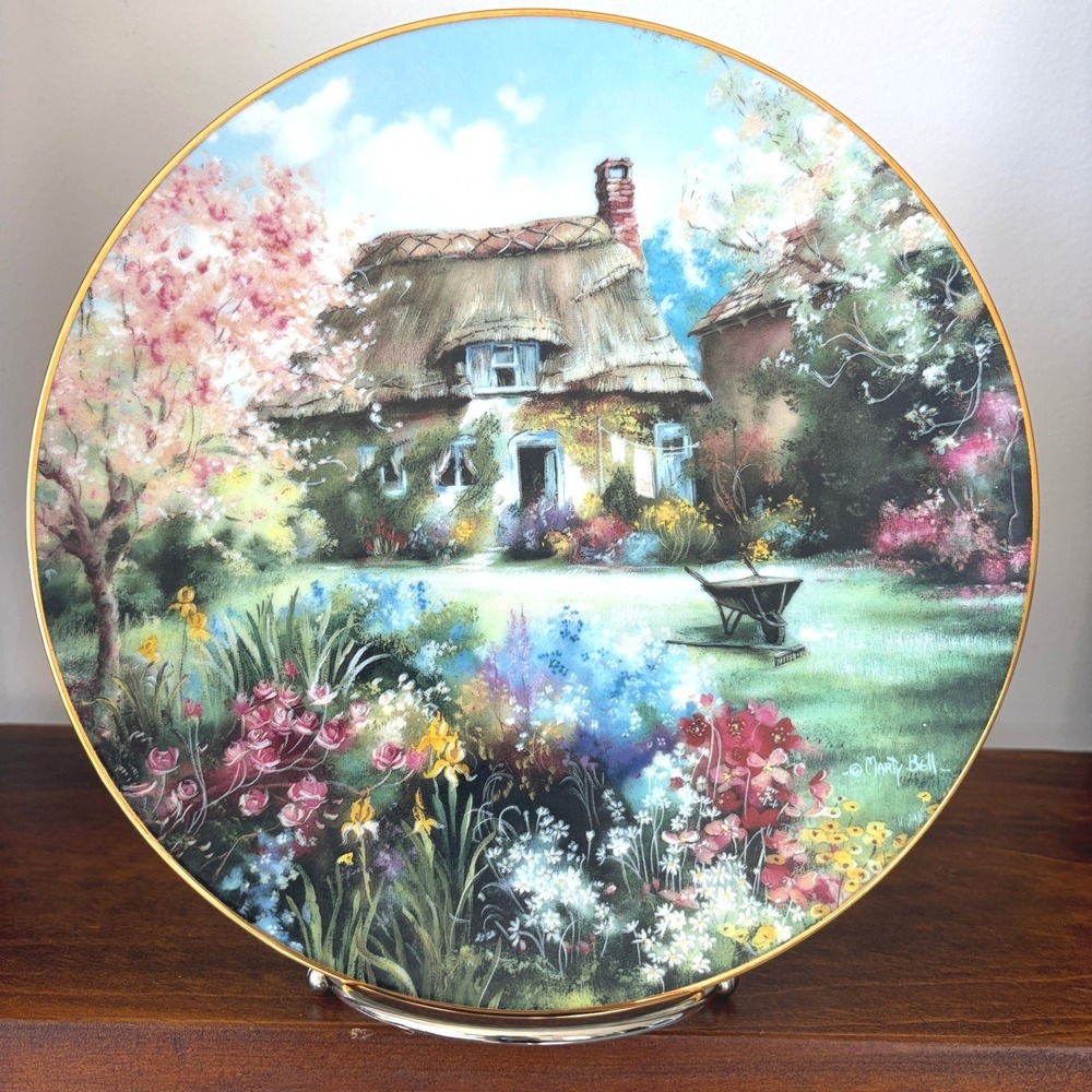Marty Bell The Chaplain's Garden English Country Cottages Plate 1991 Hamilton